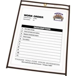 C-Line Shop Ticket Holders, Stitched, Both Sides Clear, 50 Sheets, 8.5 X 11, 25/Box -Office Supplies Shop 49a836cb14089e1361467c1b9692b00446