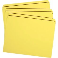 Smead Reinforced Top Tab Colored File Folders, Straight Tabs, Letter Size, 0.75" Expansion, Yellow, 100/Box 31 Smead Reinforced Top Tab Colored File Folders, Straight Tabs, Letter Size, 0.75" Expansion, Yellow, 100/Box -Office Supplies Shop 4b66701885101b1e743090a8f3a681f01e