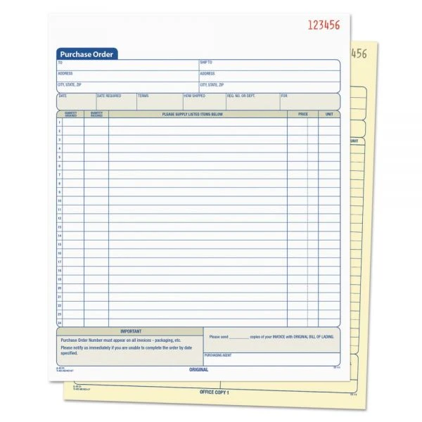 TOPS Purchase Order Book, 22 Lines, Two-Part Carbonless, 8.38 X 10.19, 50 Forms Total 4 TOPS Purchase Order Book, 22 Lines, Two-Part Carbonless, 8.38 X 10.19, 50 Forms Total - Image 2