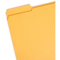 Smead Reinforced Top Tab Colored File Folders, 1/3-Cut Tabs: Assorted, Letter Size, 0.75" Expansion, Goldenrod, 100/Box -Office Supplies Shop 4bdb9ff54644c2f729b49d7da785117295