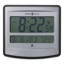 Howard Miller Nikita Wall Clock, Silver/Charcoal Case, 8.75" X 8", 2 AA (sold Separately)