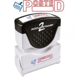 ACCUSTAMP2 Pre-Inked Shutter Stamp, Red/Blue, POSTED, 1.63 X 0.5 -Office Supplies Shop 4cd1cc0694f68703df7f764ae472e69e13