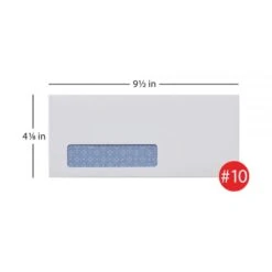 #10 Lift & Press Premium Security Envelopes, Left Window, Self Seal, 100% Recycled, White, Box Of 500 -Office Supplies Shop 4da321ff8dc1e319b4810e56c4f0914034