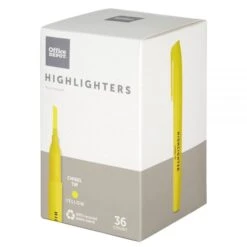 100% Recycled Pen-Style Highlighters, Chisel Tip, Fluorescent Yellow, Pack Of 36 -Office Supplies Shop 511ad1f5d27903a1879a5b043aed36e644