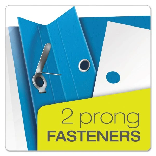 Oxford Clear Front Standard Grade Report Cover, Three-Prong Fastener, 0.5" Capacity, 8.5 X 11, Clear/Light Blue, 25/Box 5 Oxford Clear Front Standard Grade Report Cover, Three-Prong Fastener, 0.5" Capacity, 8.5 X 11, Clear/Light Blue, 25/Box - Image 3