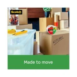 Scotch Tough Grip Moving Packaging Tape, 3" Core, 1.88" X 38.2 Yds, Clear, 3/Pack -Office Supplies Shop 542a4e423f63215bde1f13ff169eb5b7a3