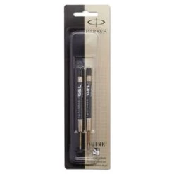 Parker® Parker Refill For Parker Retractable Gel Ink Roller Ball Pens, Medium Conical Tip, Black Ink, 2/Pack