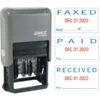 Shachihata Self-Inked PAID/FAXED/RECEIVED Message/Date Stamp