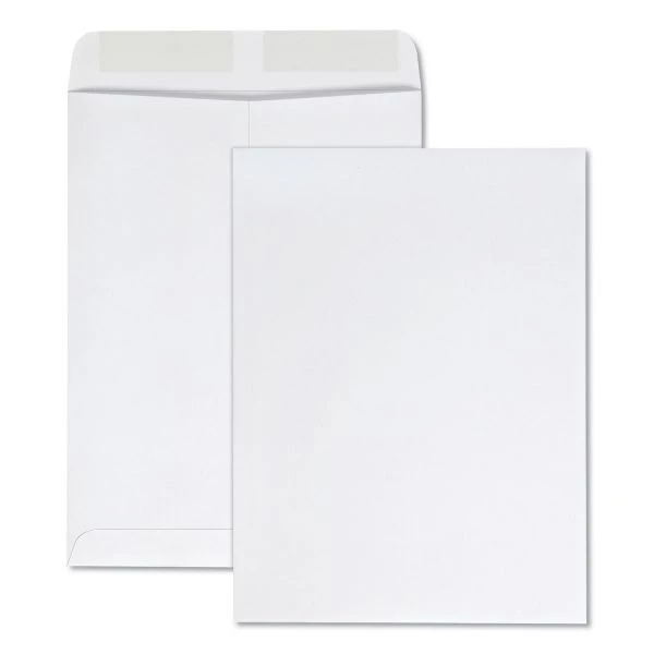 Quality Park Catalog Envelope, 28 Lb Bond Weight Kraft, #10 1/2, Square Flap, Gummed Closure, 9 X 12, White, 100/Box 3 Quality Park Catalog Envelope, 28 Lb Bond Weight Kraft, #10 1/2, Square Flap, Gummed Closure, 9 X 12, White, 100/Box