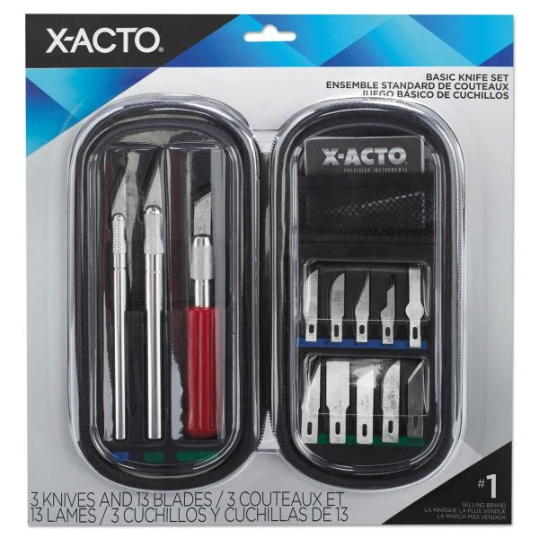 X-ACTO Knife Set, 3 Knives, 10 Blades, Carrying Case 6 X-ACTO Knife Set, 3 Knives, 10 Blades, Carrying Case - Image 4