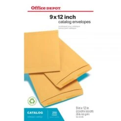 9" X 12" Manila Catalog Envelopes, Gummed Seal, Brown Kraft, Box Of 250 -Office Supplies Shop 59661b8afc4ff7b4848e8a9f7762ba068a