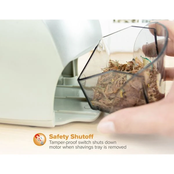 Bostitch QuietSharp Executive Electric Pencil Sharpener, AC-Powered, 4 X 7.5 X 5, Gray 8 Bostitch QuietSharp Executive Electric Pencil Sharpener, AC-Powered, 4 X 7.5 X 5, Gray - Image 6