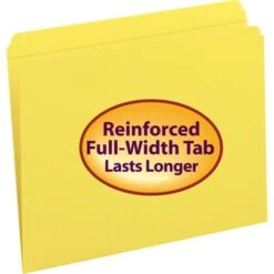 Smead Reinforced Top Tab Colored File Folders, Straight Tabs, Letter Size, 0.75" Expansion, Yellow, 100/Box 27 Smead Reinforced Top Tab Colored File Folders, Straight Tabs, Letter Size, 0.75" Expansion, Yellow, 100/Box -Office Supplies Shop 5af28a6afced95ed9182332fcb3a17cc5b