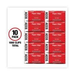 ACCO Nonskid Standard Paper Clips, Jumbo, Silver, 100/Box, 10 Boxes/Pack -Office Supplies Shop 5bcd769c8d15db0a73f66040f40c9e60dd