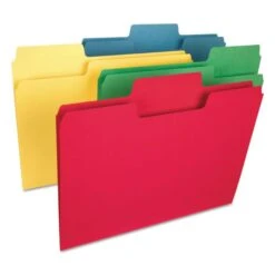 Smead SuperTab Colored File Folders, 1/3-Cut Tabs: Assorted, Letter Size, 0.75" Expansion, 14-pt Stock, Assorted Colors, 50/Box -Office Supplies Shop 5cc7040d4719c60ad10e991eead2c245d8