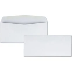 Business Source Business Envelopes, #10 (4.12" X 9.50"), Gummed Seal, 500 Envelopes/ Box
