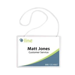 C-Line Specialty Name Badge Holder Kits, 4 X 3, Horizontal Orientation, White, 50/Box -Office Supplies Shop 5d857c36e2cdc428c6cd5e77e2b037355f