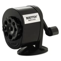 Bostitch Antimicrobial Manual Pencil Sharpener, Manually-Powered, 5.44 X 2.69 X 4.33, Black