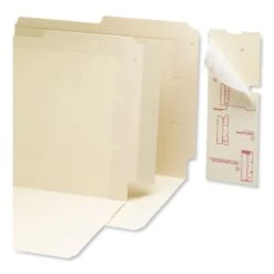 Smead End Tab Converters, Straight Tab, Manila, 3.25" X 9.25", 500/Box