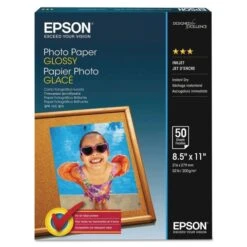 Epson® Epson Glossy Photo Paper, 9.4 Mil, 8.5 X 11, Glossy White, 100/Pack
