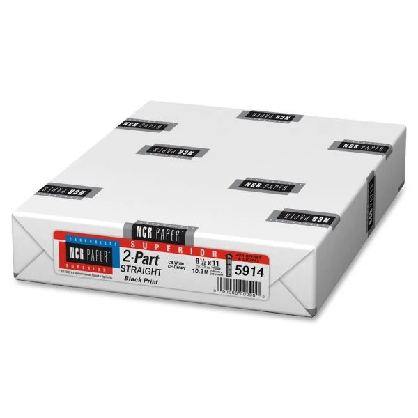 NCR Paper Superior 2-part Straight Carbonless Paper - White 3 NCR Paper Superior 2-part Straight Carbonless Paper - White