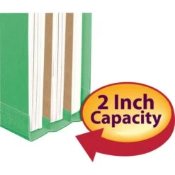 Smead End Tab Pressboard Classification Folders, Six SafeSHIELD Fasteners, 2" Expansion, 2 Dividers, Legal Size, Green, 10/Box -Office Supplies Shop 61cf1ad8fd0b2f38993ea9a6d46f7681f4