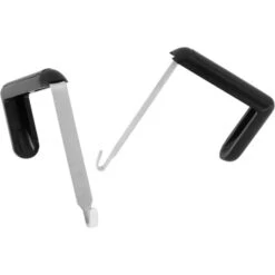 Quartet Adjustable Cubicle Hangers, For 1.5" To 3" Thick Partition Walls, Aluminum/Black, 2/Set -Office Supplies Shop 6617a916905d30790a37ce923aa82a008f