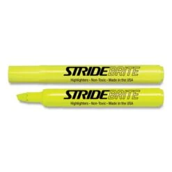 StrideBrite Tank Highlighter, Fluorescent Yellow Ink, Chisel Tip, Yellow Barrel, 12/Box 11 StrideBrite Tank Highlighter, Fluorescent Yellow Ink, Chisel Tip, Yellow Barrel, 12/Box -Office Supplies Shop 66a766edc5403ab3929f6fd5a59974817a