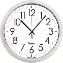 SKILCRAFT Silver Contemporary Wall Clock
