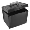 Pendaflex Portable Letter Size File Box, Letter Files, 13.5" X 10.25" X 10.88", Black