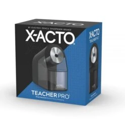 X-ACTO Model 1675 TeacherPro Classroom Electric Pencil Sharpener, AC-Powered, 4 X 7.5 X 8, Black/Silver/Smoke -Office Supplies Shop 68d33e02137cb5dead3edccb4fd6d888c1