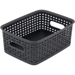Advantus Weave Bins, 9.88 X 7.38 X 4, Black, 3/Pack -Office Supplies Shop 692cc87a74fd832749ce6121ce845a5d2b