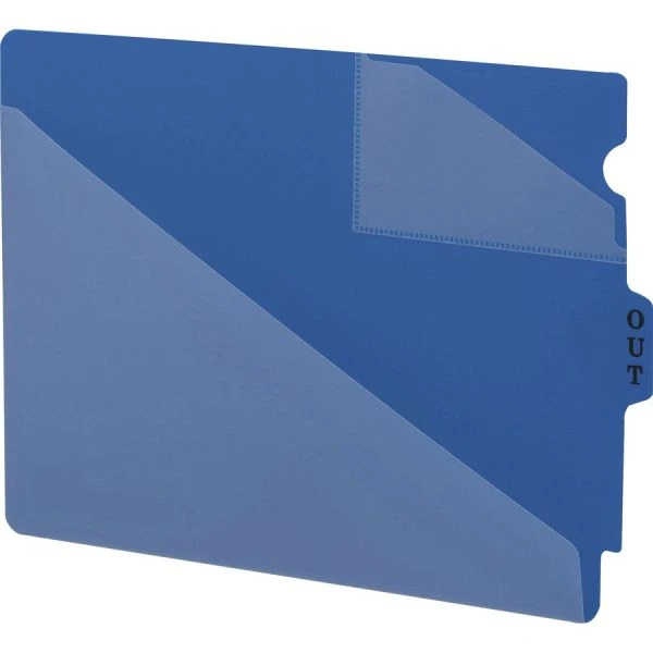 Ultra Smead End Tab Poly Out Guides, Two-Pocket Style, 1/3-Cut End Tab, Out, 8.5 X 11, Blue, 50/Box 5 Ultra Smead End Tab Poly Out Guides, Two-Pocket Style, 1/3-Cut End Tab, Out, 8.5 X 11, Blue, 50/Box - Image 3