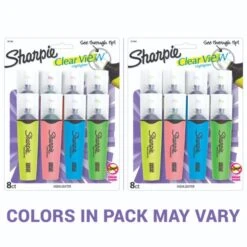Sharpie Highlighter, Clear View Highlighter With See-Through Chisel Tip, Tank Highlighter, Assorted, 8 Count -Office Supplies Shop 69e0e3a0598451e750af05b2886028804c