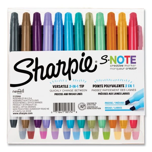 Sharpie S-Note Creative Markers, Assorted Ink Colors, Chisel Tip, Assorted Barrel Colors, 24/Pack 6 Sharpie S-Note Creative Markers, Assorted Ink Colors, Chisel Tip, Assorted Barrel Colors, 24/Pack - Image 4
