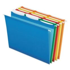 Pendaflex Ready-Tab Colored Reinforced Hanging Folders, Letter Size, 1/3-Cut Tabs, Assorted Colors, 25/Box