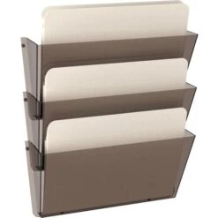 Deflecto Unbreakable DocuPocket Wall File, 3 Sections, Letter Size, 14.5" X 3" X 6.5", Smoke, 3/Pack 14 Deflecto Unbreakable DocuPocket Wall File, 3 Sections, Letter Size, 14.5" X 3" X 6.5", Smoke, 3/Pack -Office Supplies Shop 6c2893bf666c54168182c4087dd00ef2cc