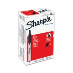 Sharpie Fine Point Retractable Markers, Black, 12/Pack -Office Supplies Shop 6c6f8568e51694fa3659d46dc750c562a9
