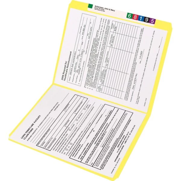 Smead Reinforced Top Tab Colored File Folders, Straight Tabs, Letter Size, 0.75" Expansion, Yellow, 100/Box 11 Smead Reinforced Top Tab Colored File Folders, Straight Tabs, Letter Size, 0.75" Expansion, Yellow, 100/Box - Image 9