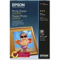 Epson® Epson Glossy Photo Paper, 9.4 Mil, 11 X 17, Glossy White, 20/Pack -Office Supplies Shop 6cb70d980c400b9f6619d8faf6605a5def