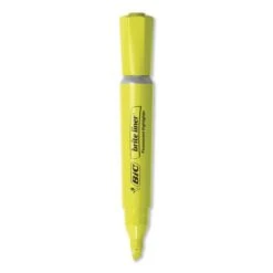 BIC Brite Liner Tank-Style Highlighter Value Pack, Yellow Ink, Chisel Tip, Yellow/Black Barrel, 36/Pack