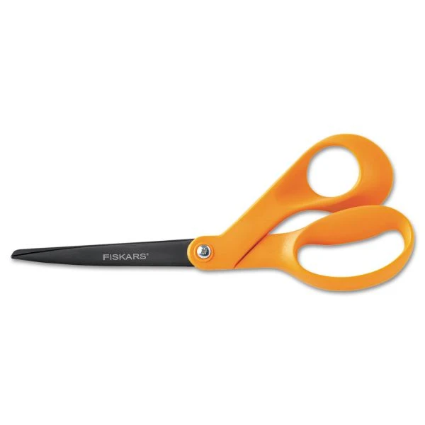 Franklin Fiskars Our Finest Scissors, 8" Long, 3.1" Cut Length, Orange Offset Handle 3 Franklin Fiskars Our Finest Scissors, 8" Long, 3.1" Cut Length, Orange Offset Handle