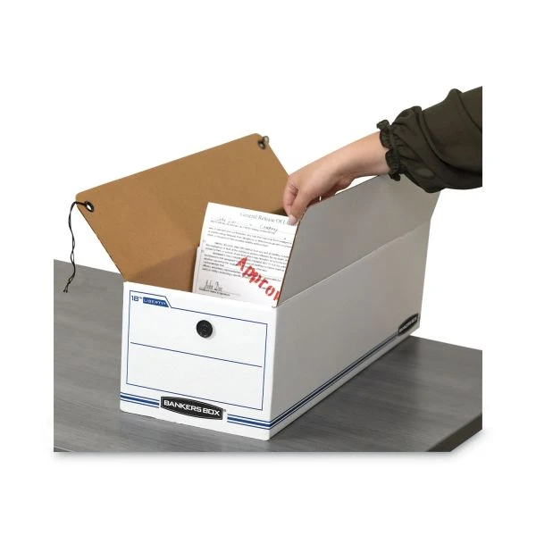 Bankers Box LIBERTY Check And Form Boxes, 9" X 24.25" X 7.5", White/Blue, 12/Carton 5 Bankers Box LIBERTY Check And Form Boxes, 9" X 24.25" X 7.5", White/Blue, 12/Carton - Image 3