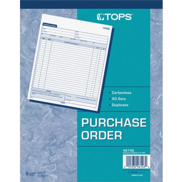 TOPS Purchase Order Book, 22 Lines, Two-Part Carbonless, 8.38 X 10.19, 50 Forms Total 5 TOPS Purchase Order Book, 22 Lines, Two-Part Carbonless, 8.38 X 10.19, 50 Forms Total - Image 3