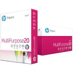 HP Multipurpose Paper, 96 Brightness, 20 Lb, 8 1/2 X 11, White, 5000 Sheets/Carton