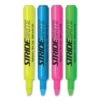 StrideBrite Tank Highlighter, Assorted Ink Colors, Chisel Tip, Assorted Barrel Colors, 12/Pack