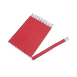 Advantus Crowd Management Wristbands, Sequentially Numbered, 9.75" X 0.75", Red, 500/Pack