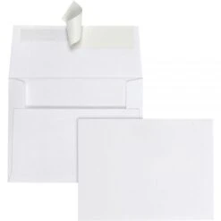 Quality Park Greeting Card/Invitation Envelope, A-2, Square Flap, Redi-Strip Adhesive Closure, 4.38 X 5.75, White, 100/Box -Office Supplies Shop 73dade90defedb3e0e1f443432fb5c30b9