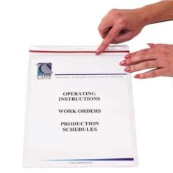 C-Line Industrial Zipper Seal Shop Ticket Holders, Vinyl, Clear, 55", 9 X 12, 15/Box -Office Supplies Shop 74dd3c6bd78279ec414d9e1d5b69e54b52
