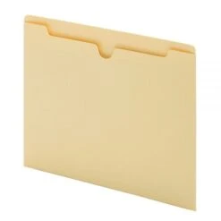 Double-Top Flat File Jackets, 8 1/2" X 11", Letter Size, Manila, Pack Of 25